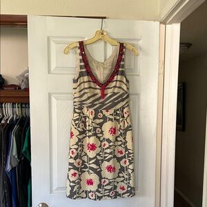 Nanette Lepore Zebra and Floral Mini Dress